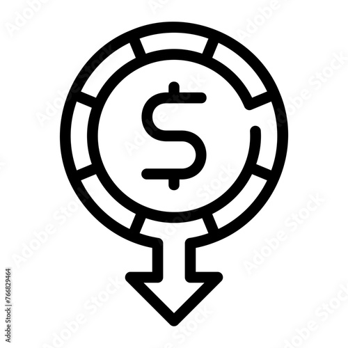 low cost line icon