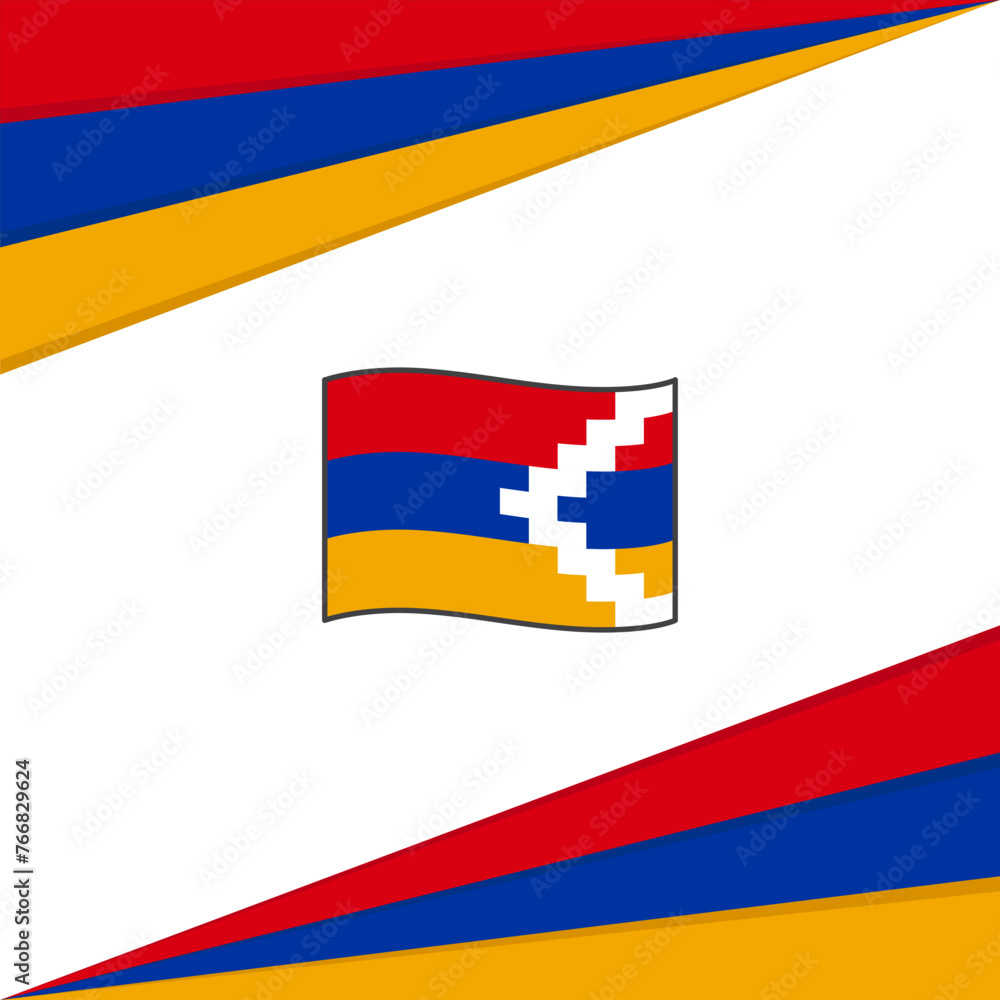Naklejka premium Nagorno Karabakh Flag Abstract Background Design Template. Nagorno Karabakh Independence Day Banner Social Media Post. Nagorno Karabakh Design