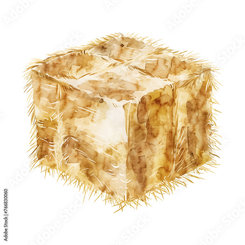 Hay block watercolor good quality and good design
