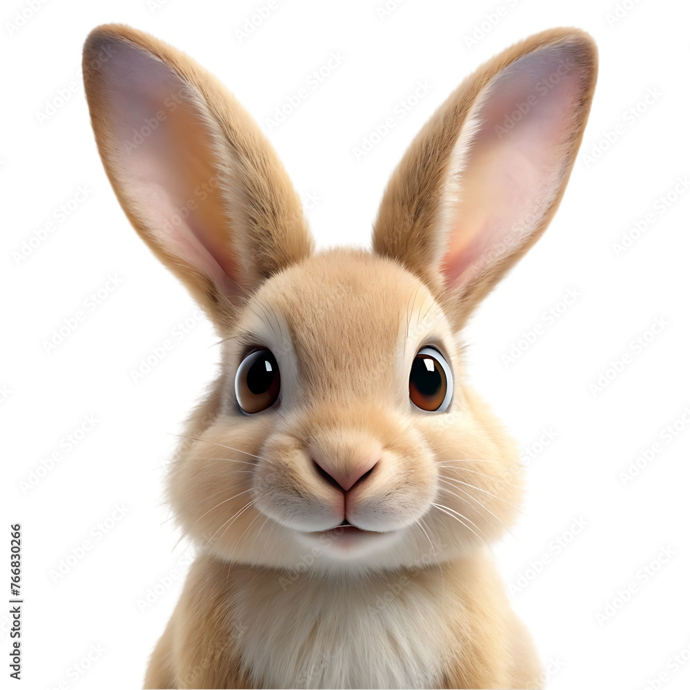 Obraz premium easter bunny mockup with painted eggs