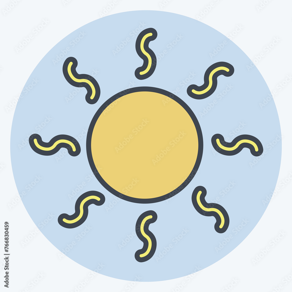 Obraz premium Icon Heating. related to Air Conditioning symbol. color mate style. simple design editable. simple illustration