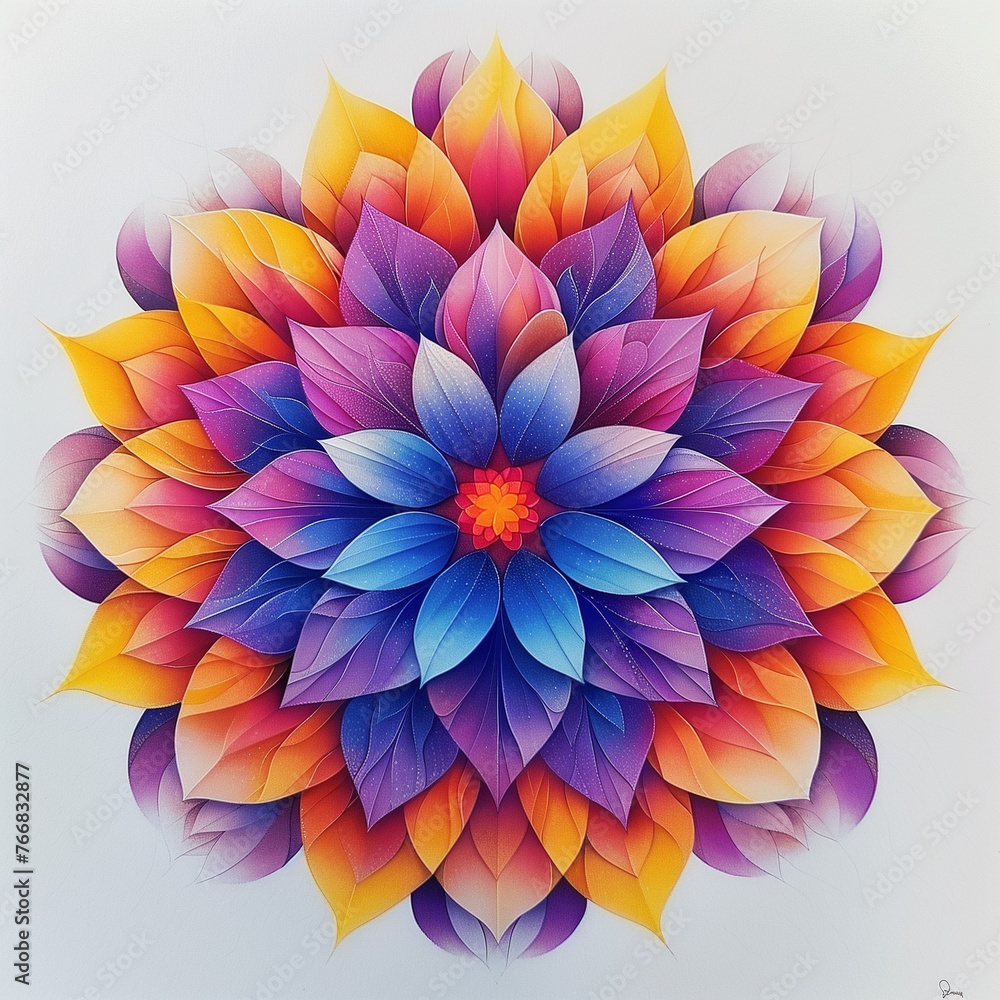 Fototapeta premium Colorful symmetry pattern