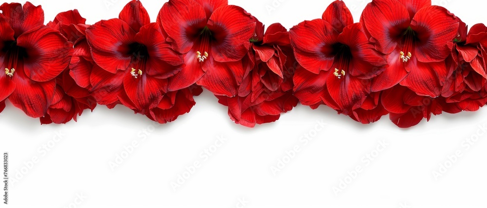 Red Flowers on White Surface - Optimized Text Red Flowers on White Surface - Optimized Text