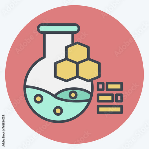 Icon Chemicals. related to Nuclear symbol. color mate style. simple design editable. simple illustration