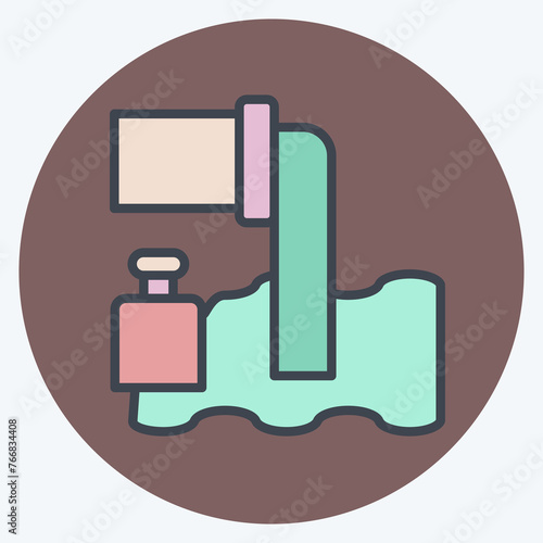 Icon Sewage Pipe. related to Nuclear symbol. color mate style. simple design editable. simple illustration