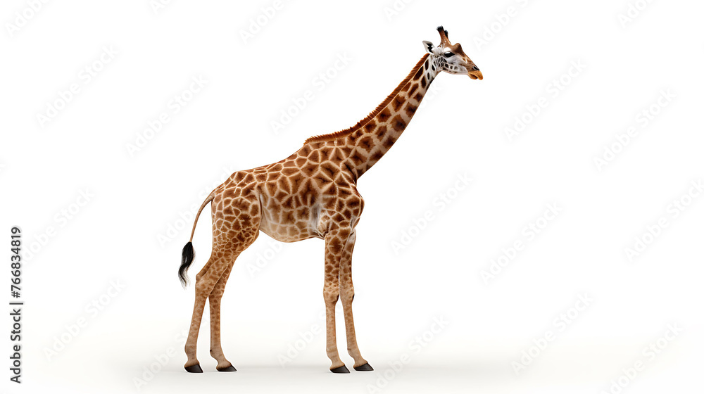 Giraffe isolated on white background 