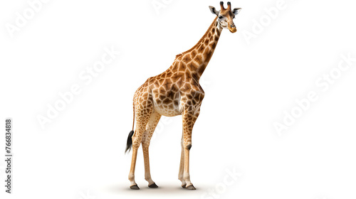 Giraffe isolated on white background 