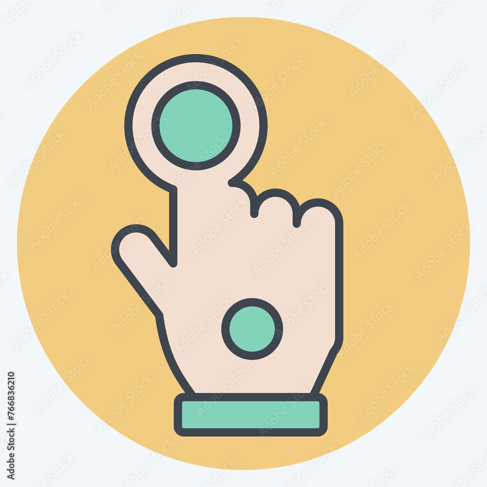 Obraz premium Icon Wired Glove. related to 3D Visualization symbol. color mate style. simple design editable. simple illustration