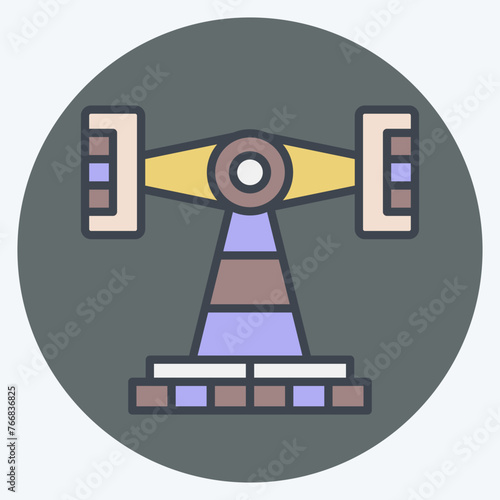 Icon Roll O Plane. related to Amusement Park symbol. color mate style. simple design editable. simple illustration