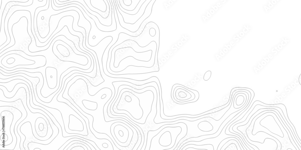 Vector geography landscape Topo contour map on white background, Topographic contour lines. Seamless pattern with lines Topographic map. Geographic mountain relief.