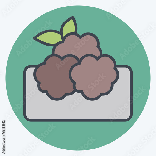 Icon Falafel. related to Saudi Arabia symbol. color mate style. simple design editable. simple illustration