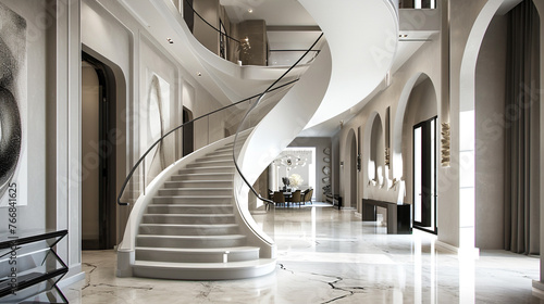 Refined Ascent  Embracing the Height of Modern Luxury Stairs