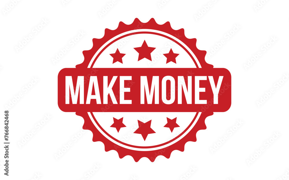 Make Money Rubber Stamp Seal Vector Make Money Rubber Stamp Seal Vector