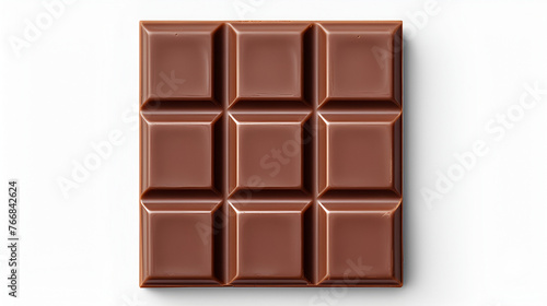 Tasty chocolate bar isolated on white background

