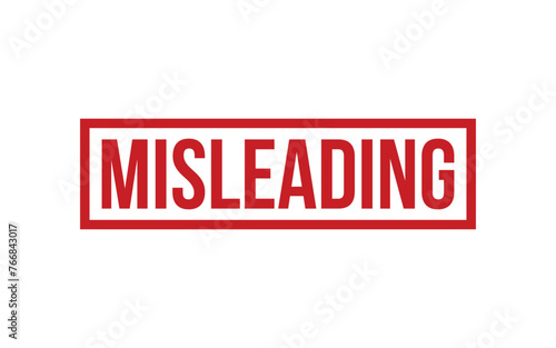 Red Misleading Rubber Stamp Seal Vector