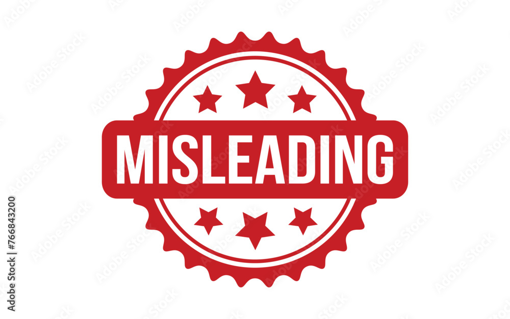 Misleading rubber grunge stamp seal vector