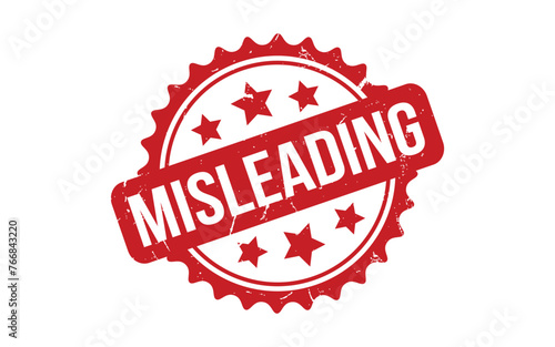 Misleading rubber grunge stamp seal vector