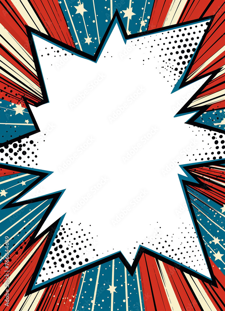Obraz premium Comic Book Frame Cartoon illustration