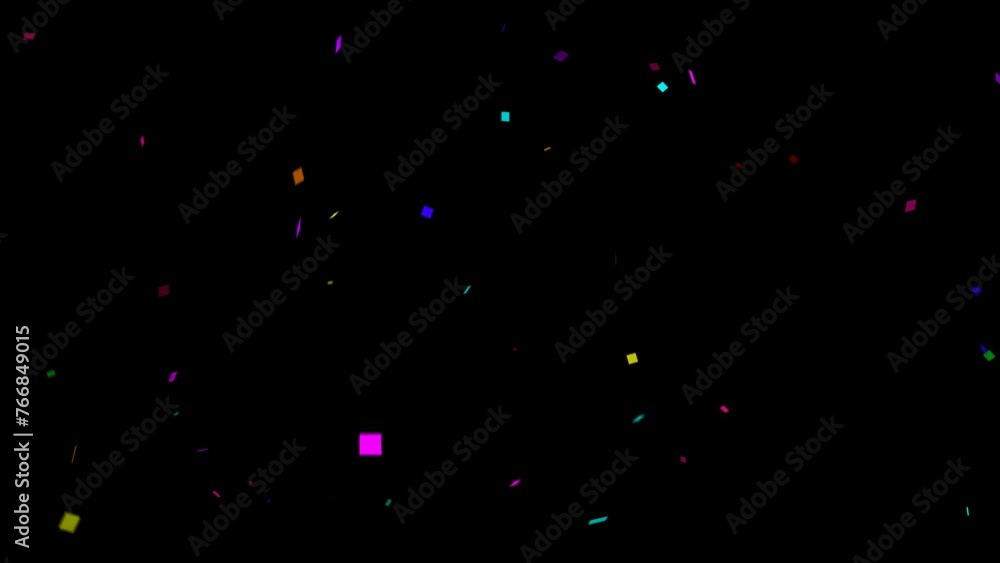 Motion graphic confetti from down step Full HD Motion graphic confetti from down step Full HD