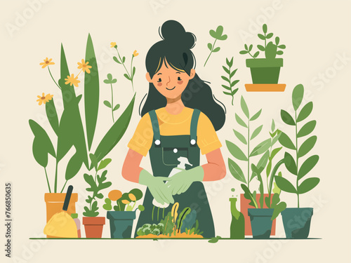 Gardening and Garden Tools - Vector Illustration for Horticulture Enthusiasts
