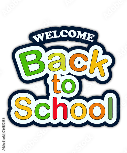 Welcome Back to school banner, doodle illustration