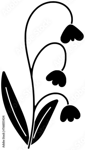tulip illustration flower silhouette dutch logo netherlands icon nature outline holland koningsdag easter spring blossom plant garden floral colorful shape spring petal national for vector graphic
