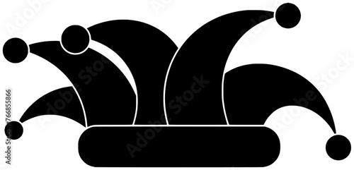 jester illustration clown silhouette joy logo humor icon comic outline fool party hat happy festival joke fun crown day shape joker costume comedy for vector graphic background