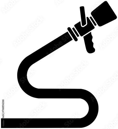 firefighter illustration equipment silhouette hydrant logo water icon safety outline fireman fire emergency danger protection spray flame helmet rescue shape hose department extinguish for vector