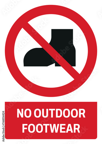 iso prohibition safety signs v2 no outdoor footwear size a4/a3/a2/a1