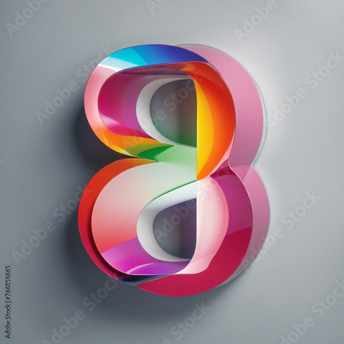 Logo Letter "N" colorful background © Fukurou