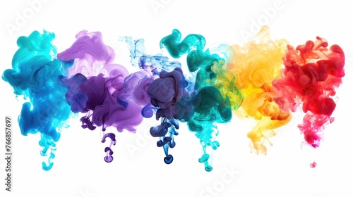color set collection. Isolated on white background Generative AI