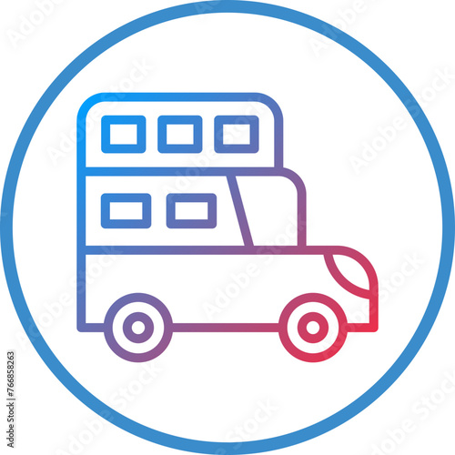 Vector Design Double Decker Icon Style