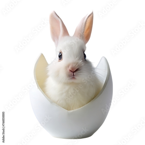 easter egg with rabbit 3d illustration © MrQ