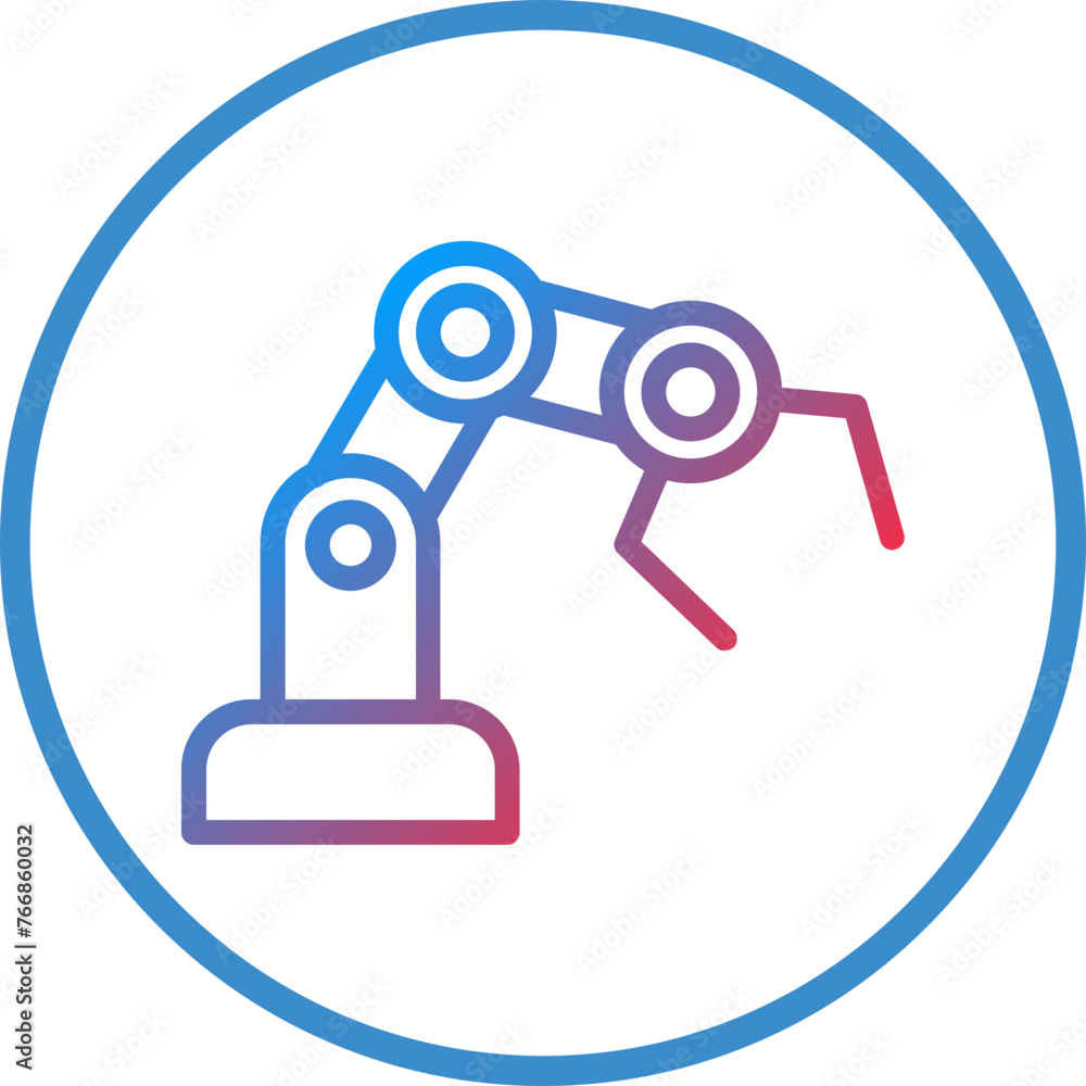 Vector Design Mechanical Arm Icon Style Vector Design Mechanical Arm Icon Style