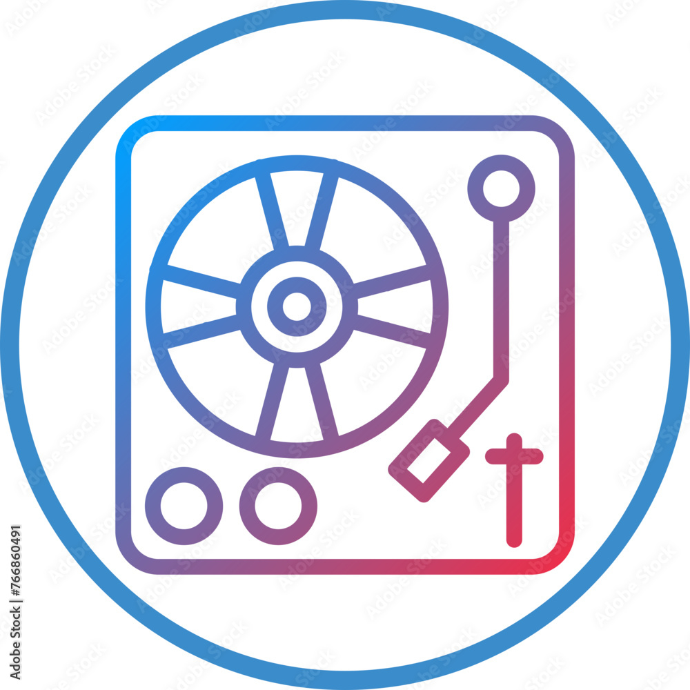 Vector Design Turn Table Icon Style Vector Design Turn Table Icon Style