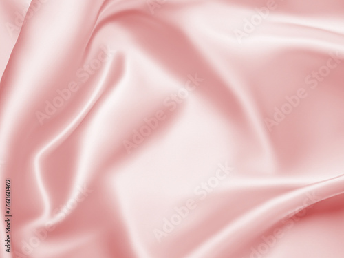 ピンクに染められたサテンの生地、背景素材