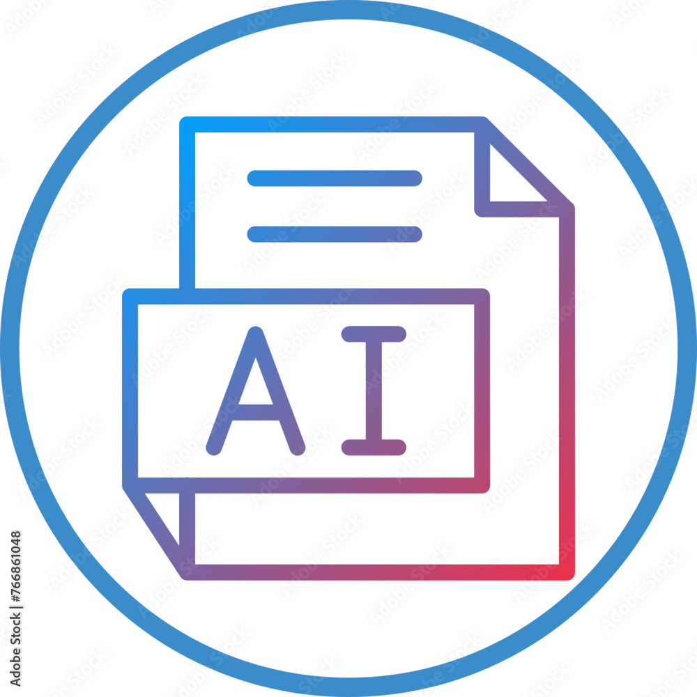 Vector Design AI Icon Style Vector Design AI Icon Style