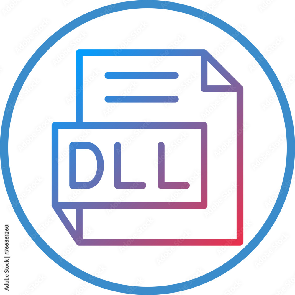 Vector Design DLL Icon Style