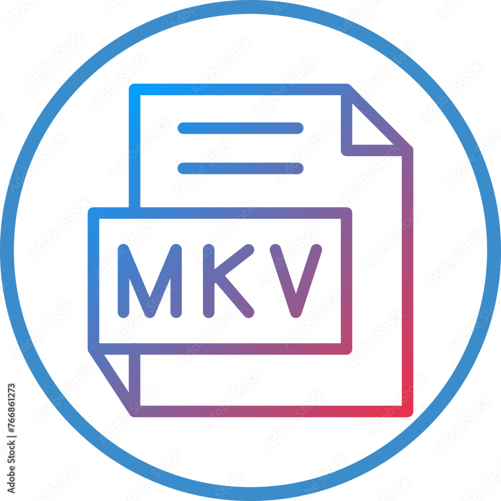 Vector Design MKV Icon Style Vector Design MKV Icon Style