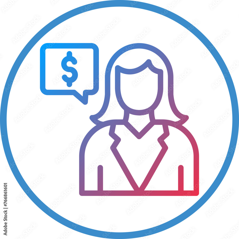 Vector Design Female Advisor Icon Style Vector Design Female Advisor Icon Style