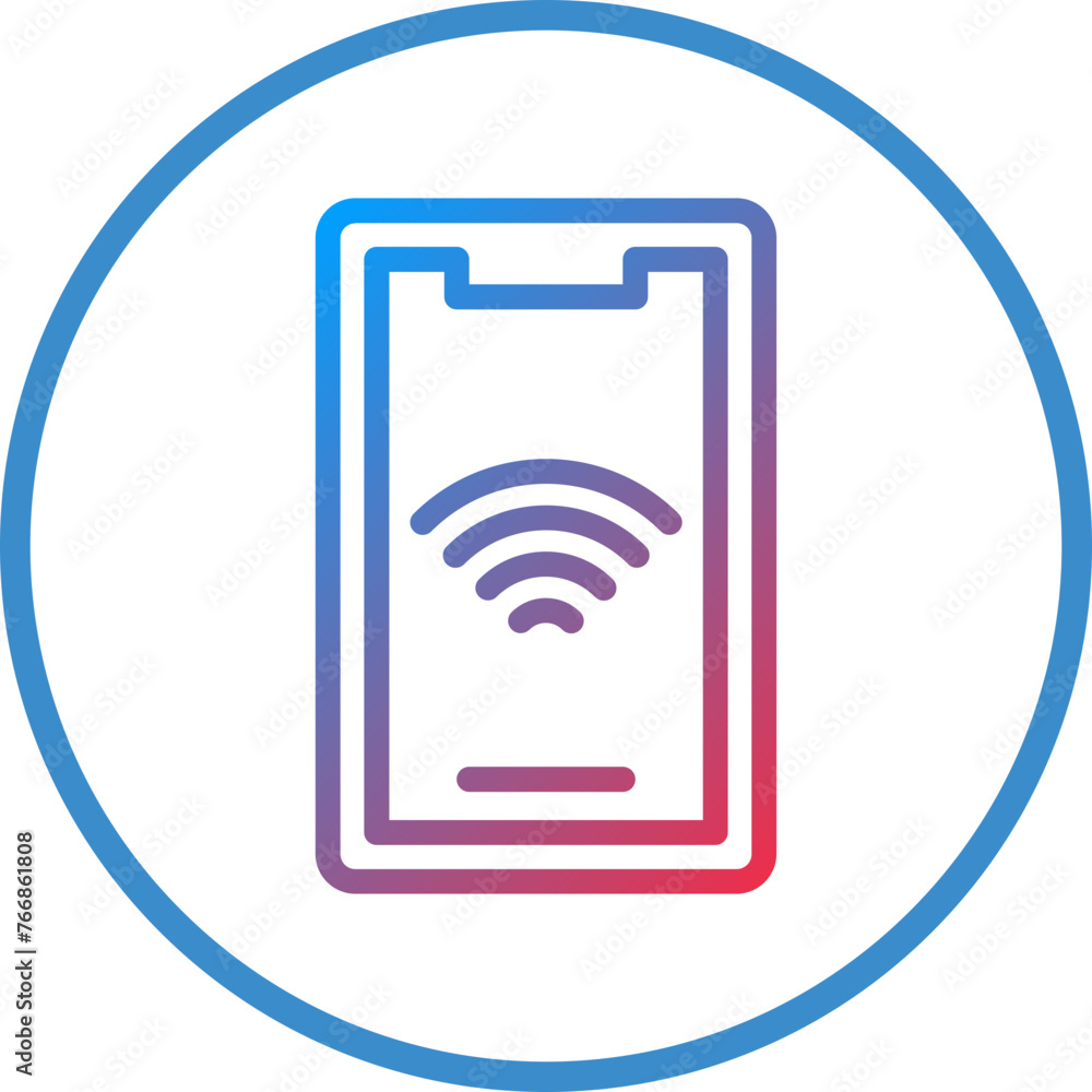 Vector Design Mobile Wifi Icon Style Vector Design Mobile Wifi Icon Style