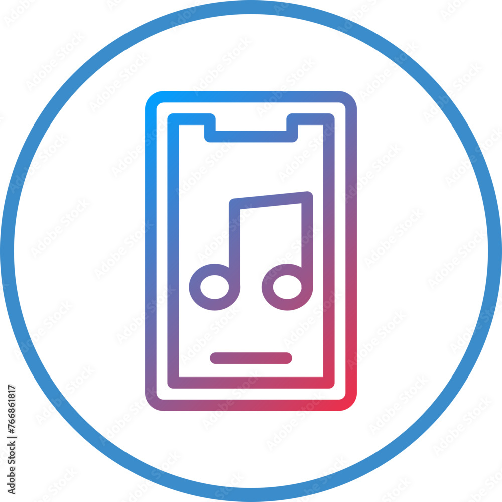 Vector Design Mobile Music App Icon Style Vector Design Mobile Music App Icon Style