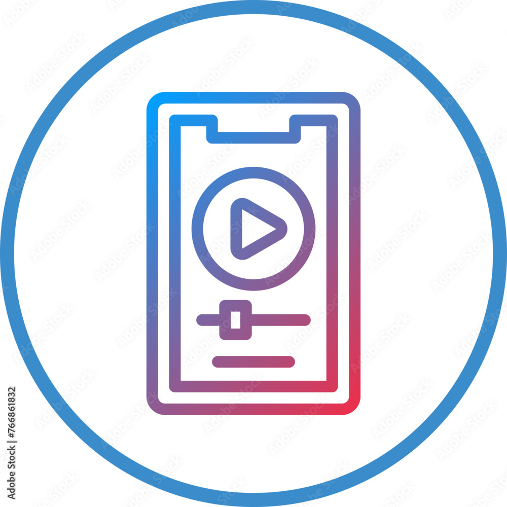 Vector Design Mobile Video Icon Style Vector Design Mobile Video Icon Style