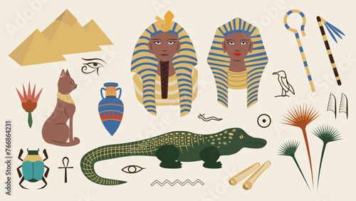 Ancient Egypt sticker set