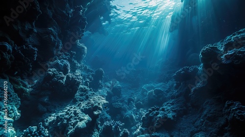Deep water sea ocean texture background. generative ai