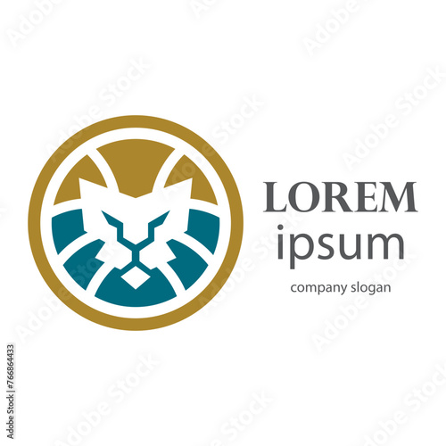 Elegant and dignified lion head logo design