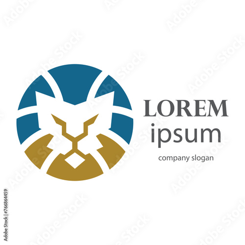 Elegant and dignified lion head logo design