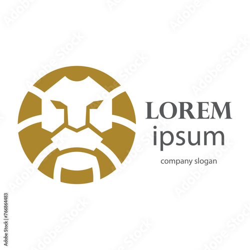 Elegant and dignified lion head logo design