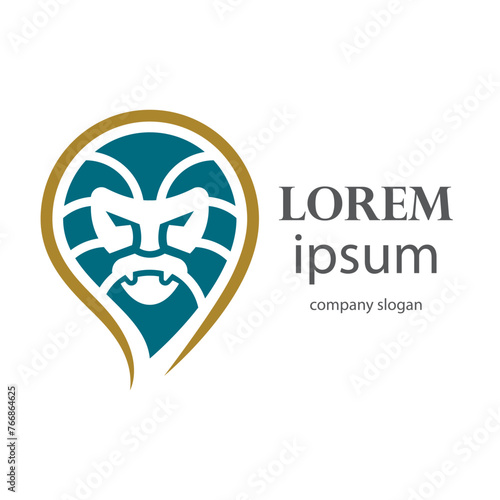 Elegant and dignified lion head logo design