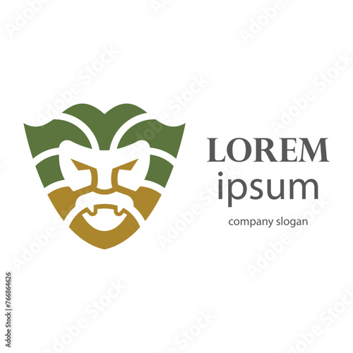 Elegant and dignified lion head logo design